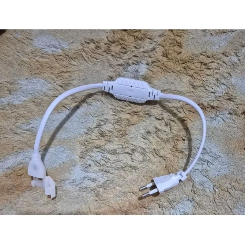 Socket adaptor jepit NEON FLEX 220V / kabel colokan neon flex jepit / socket jepit NEON FLEX