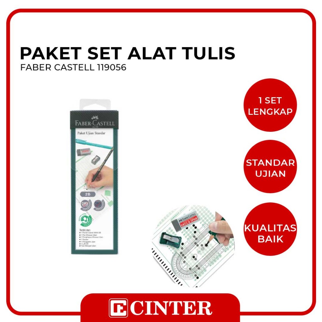

FABER CASTELL - PAKET UJIAN EBTA SPMB STANDAR/ PAKET SET ALAT TULIS (119056)