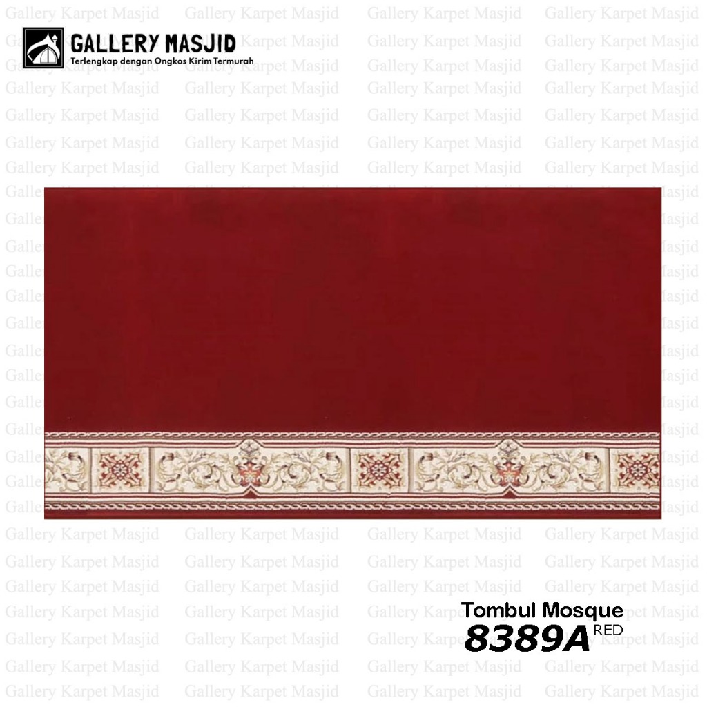 PT. GMI - Karpet Masjid Empuk Tebal 20-22mm Tombul Mosque Warna Merah / Karpet Masjid Turki