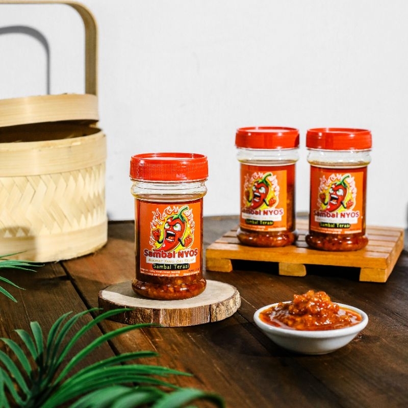 

Sambal Terasi Nyos | SAMBEL TERASI | kemasan botol praktis segel