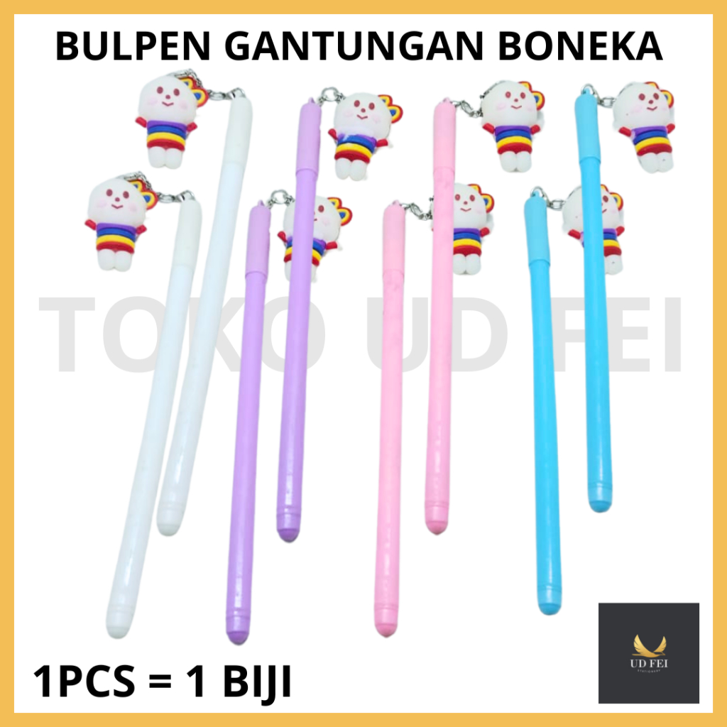 

(1 PCS=1 BIJI) Bulpen Gantungan Fancy / Bulpen Fancy / Bulpen Gel/ Pen Gel Karakter/ Pen gel Lucu/ Bulpen Gantungan BONEKA