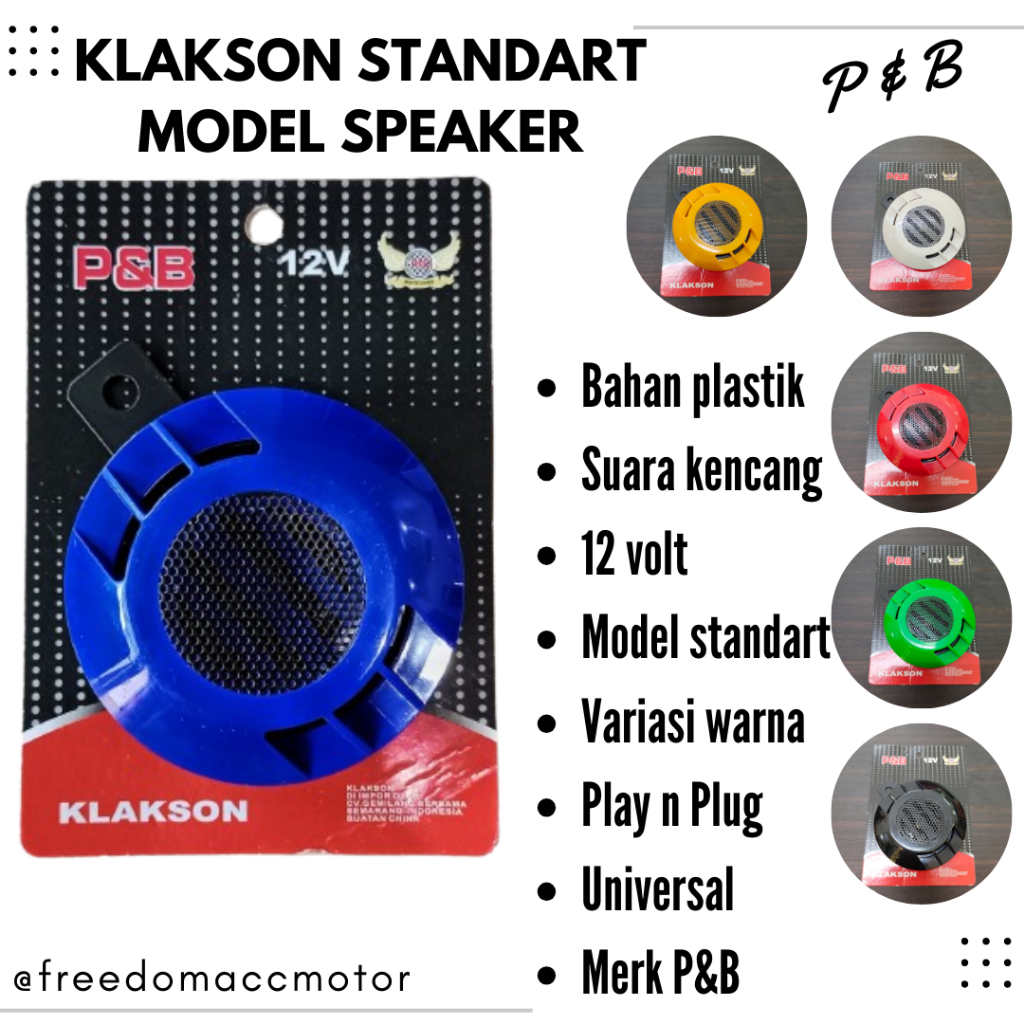 Klakson standart model speaker variasi motor beat mio vario scoopy fino kelakson 12 volt universal