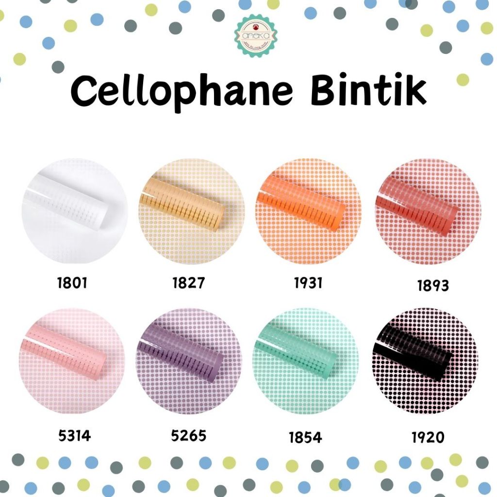 

ANEKA - [ 20 Lembar ] Kertas Cellophane Buket Bunga [ Bintik ] Flower Wrapping Paper Celophane