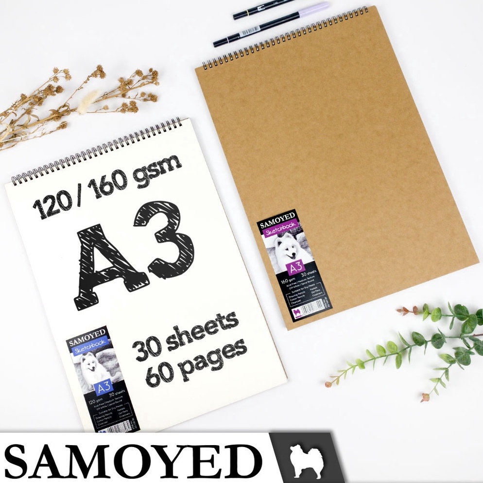 

KODE M13B SAMOYED SKTBNUA3 Buku Gambar Sketsa Drawing Sketch Book Pad Sketchbook Sketchpad A3 12 16 gsm