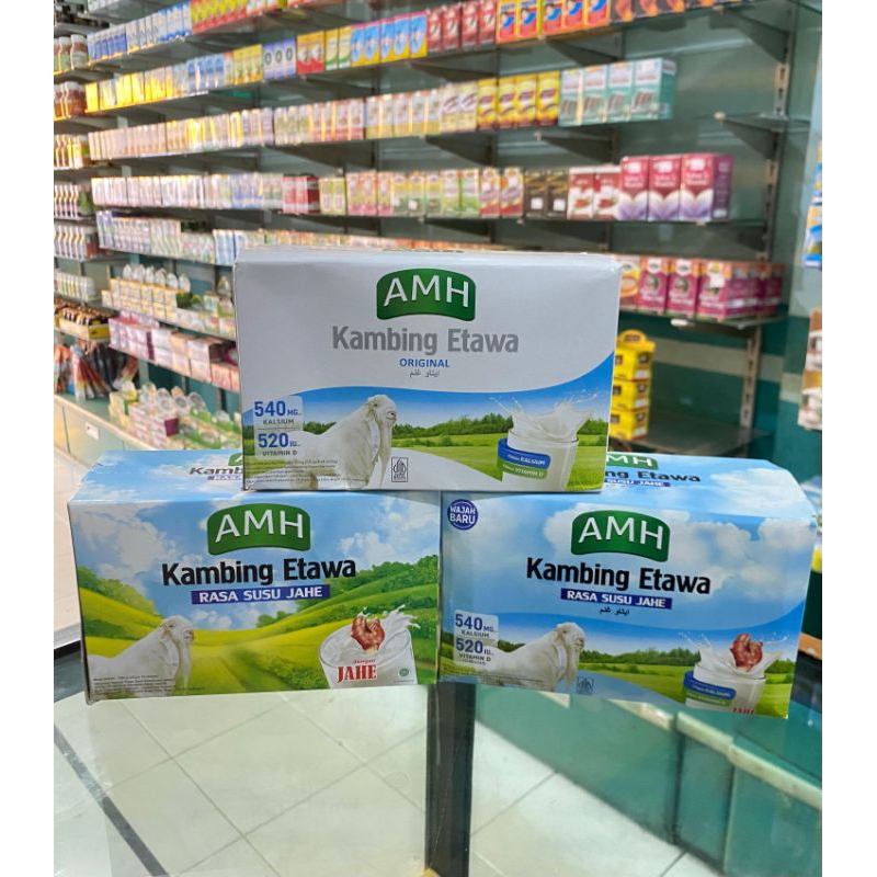 

SUSU KAMBING ETAWA AMH RASA ORIGINAL DAN SUSU JAHE / ISI 10 SACHET / 100% BAHAN ALAMI