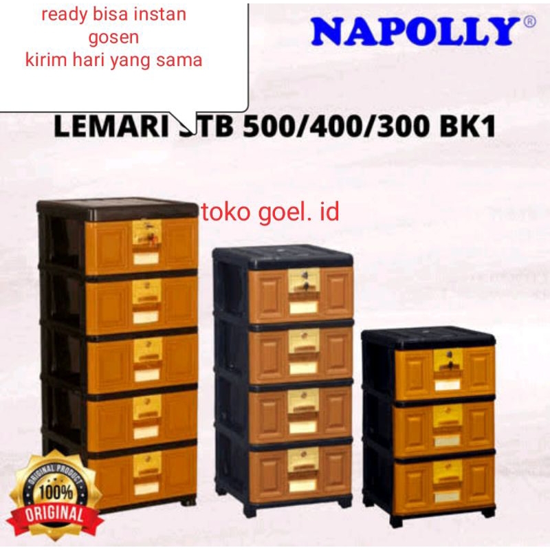 LEMARI NAPOLLY LACI PLASTIK NAPOLI 5 SUSUN 4 SUSUN 3 SUSUN WARNA RANDOM / LEMARI PLASTIK NAPOLLY