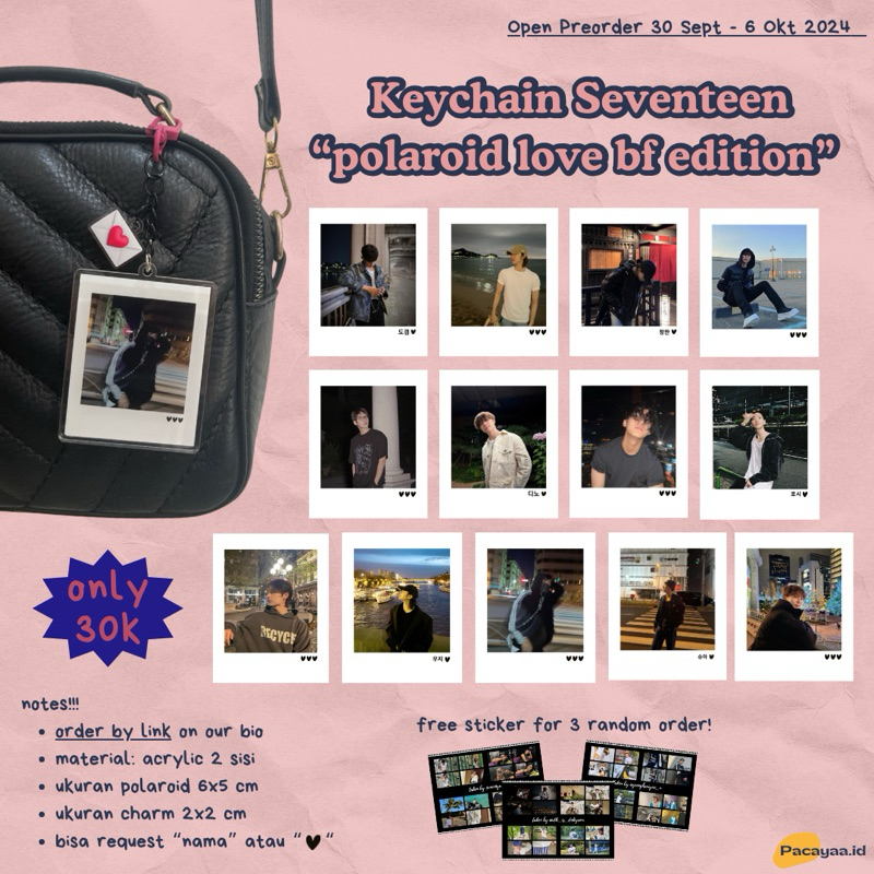 [READY STOCK] Keychain Seventeen “polaroid love bf edition” // keychain kpop