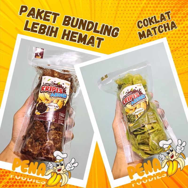 

PAKET BUNDLING KERIPIK PISANG COKLAT & MATCHA - CEMILAN MURAH | BERAT 140 GRAM