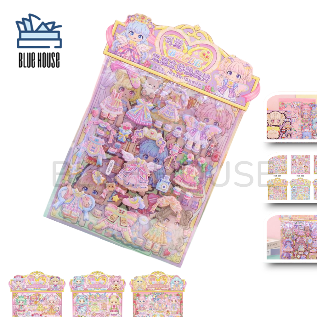 

Sticker Pasang Susun Kartun Aksesoris Kerajinan Hiasan Buku Notebook DIY Kreatifitas Anak