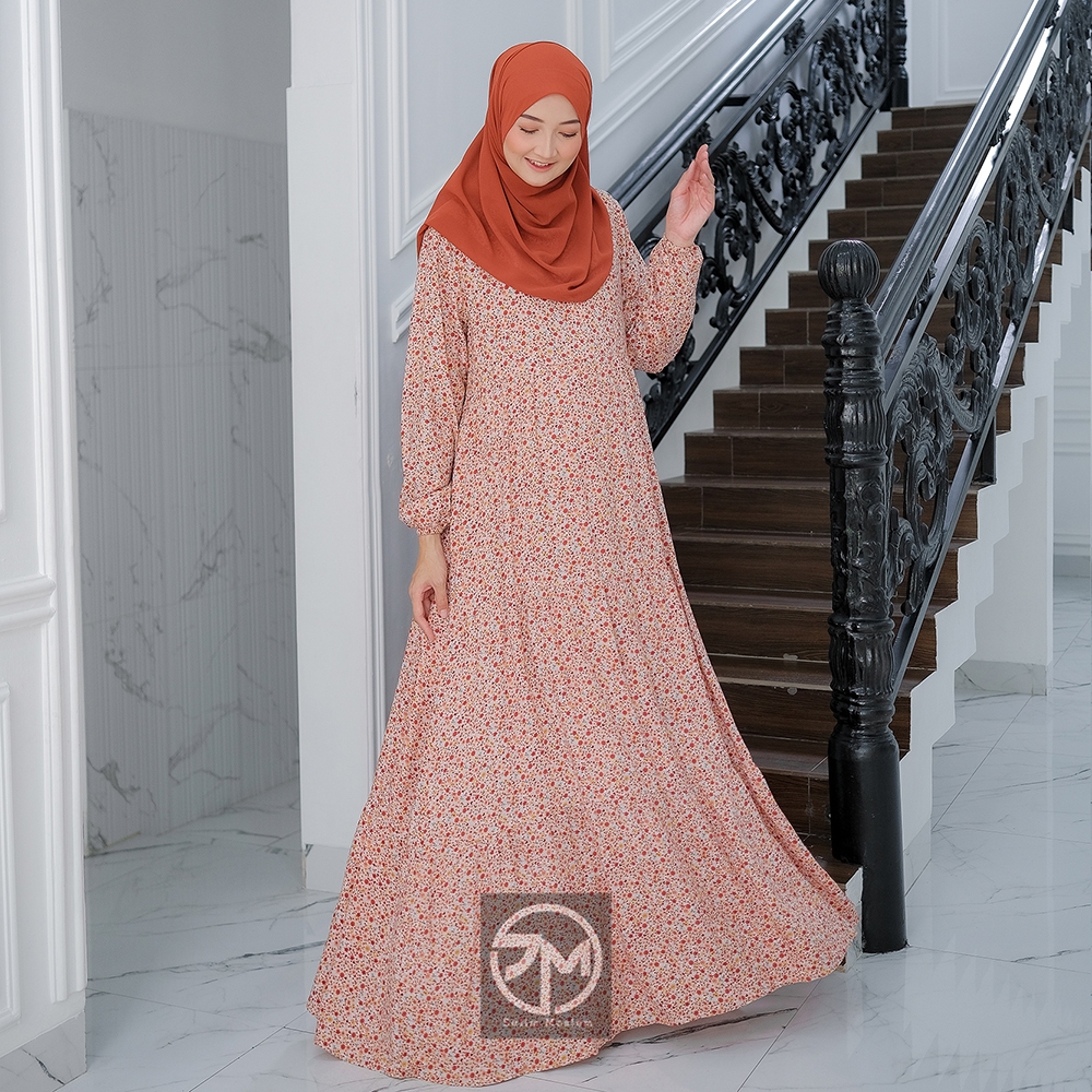 Salim Moslem - Gamis Dewasa Rayon Motif || Gamis Remple Susun 4 Tingkat