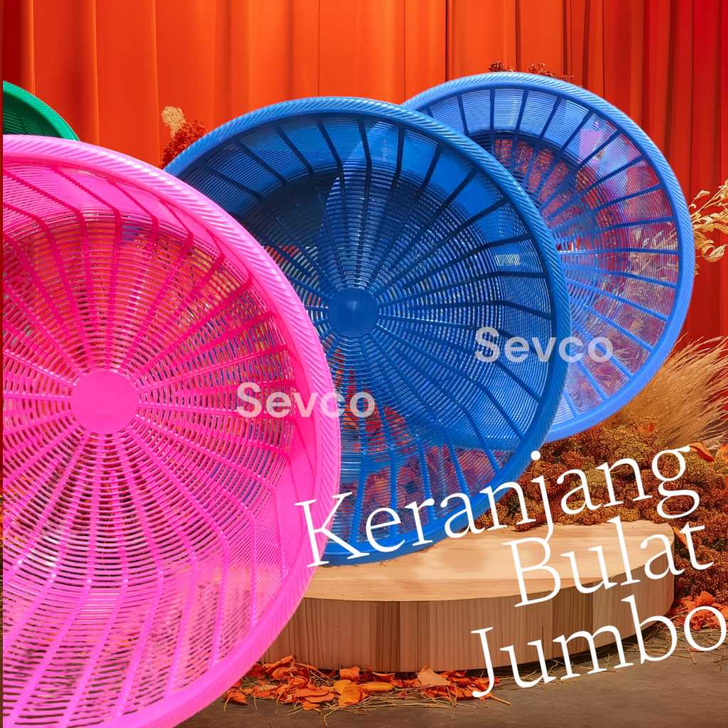 Keranjang Bulat Besar  Piring Barang Sayur Kalo Besar Blink 110265/ Keranjang Plastik Serbaguna