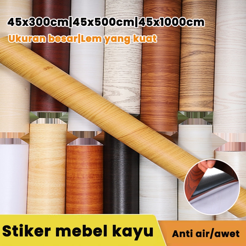 【profesional】stiker meja kayu stiker lemari kayu wallpaper dinding kayu wallpaper lemari walpaper la