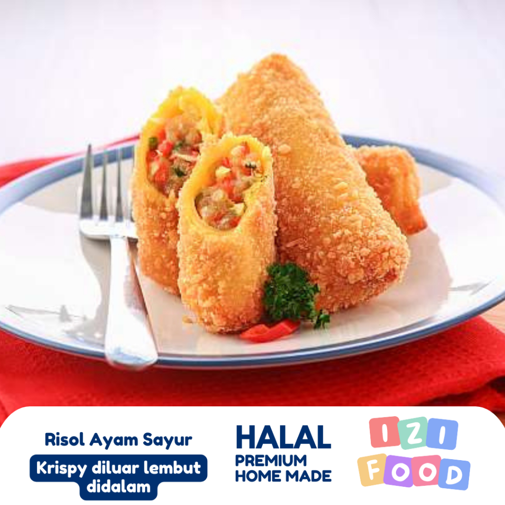 

RISOL AYAM SAYUR ISI 5 PCS (Tanpa Pengawet)