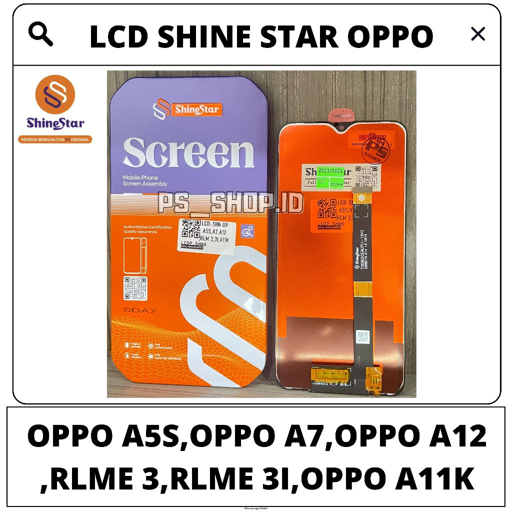 LCD OPPO A5S / OPPO A7 / OPPO A12 / REALME 3 / REALME 3I / OPPO A11K / FULLSET / TOUCHSCREEN / SHINE