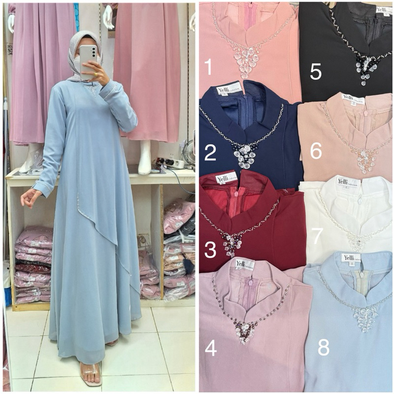 Alira dress pesta gamis kondangan baju muslim wanita