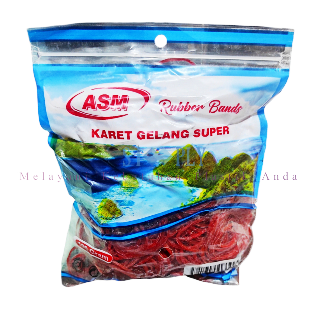 

Karet Gelang Super ASM Merah Ukuran Kecil 100 Gram