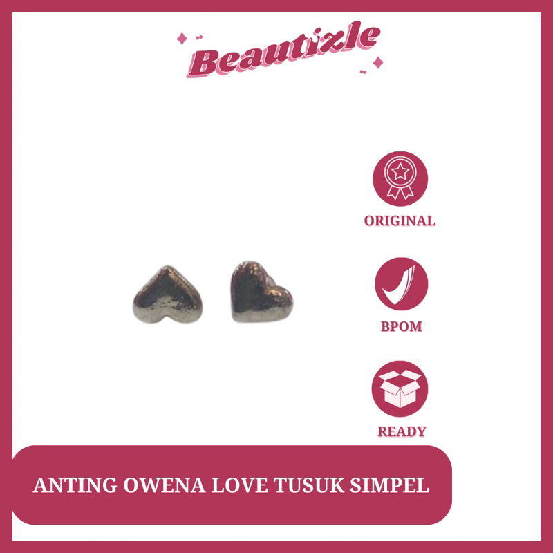Anting Owena Love Tusuk Simpel