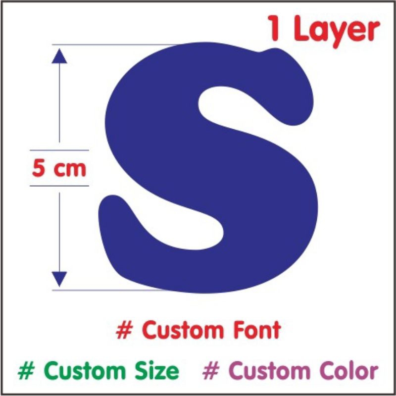 Huruf Abjad Flanel 5cm Pola Huruf Abjad Kain Flanel Serbaguna