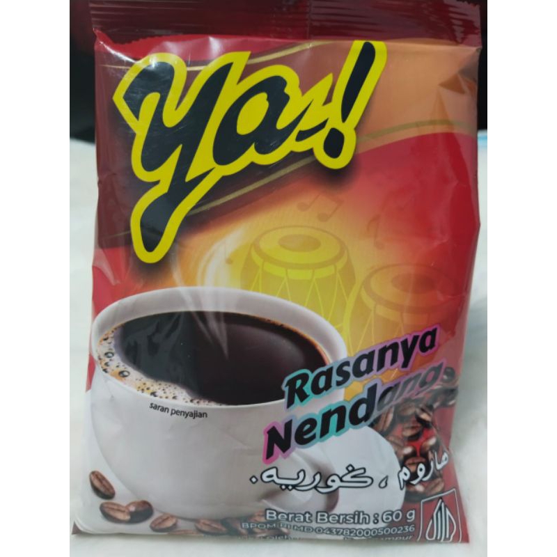 

Kopi bubuk YA ecer(1sachet @60 gram)