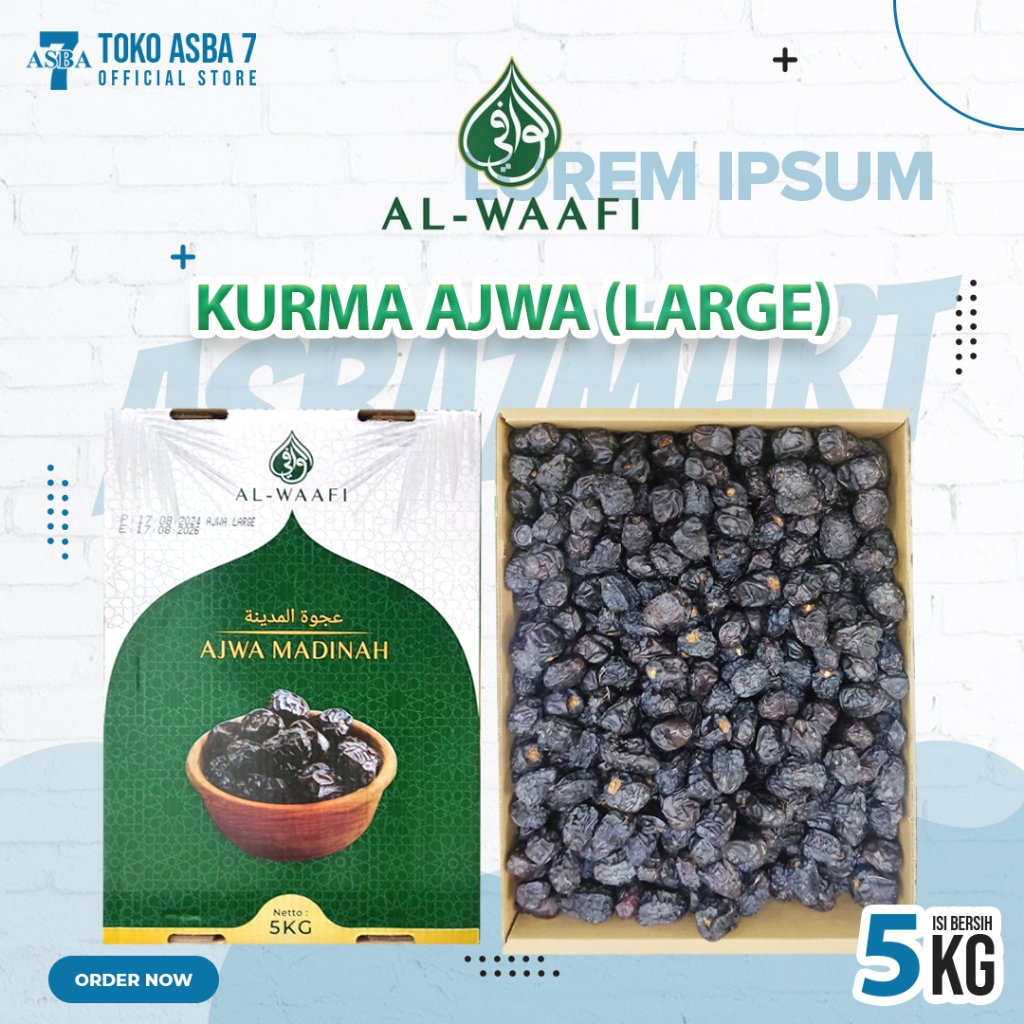 

KURMA ADJWA AL WAAFI JUMBO 5 KG