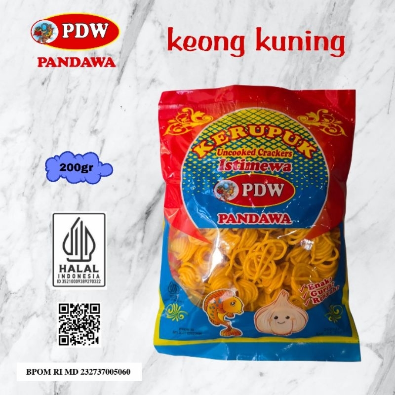 

Kerupuk Pandawa / Krupuk Keong Kuning / 200gr