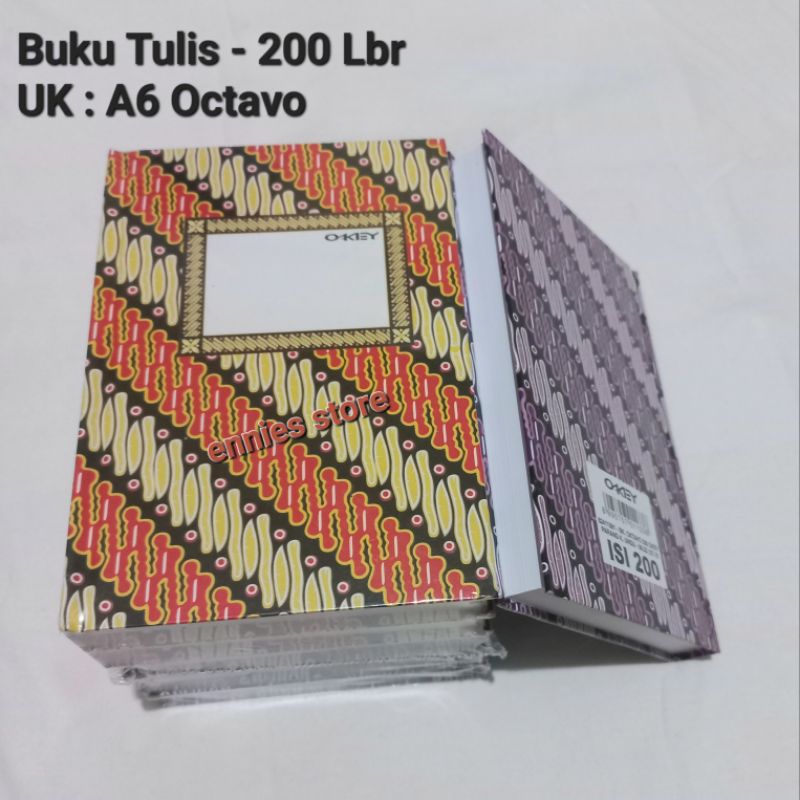 

Buku Tulis Hard Cover A6 Octavo isi 200 Lembar