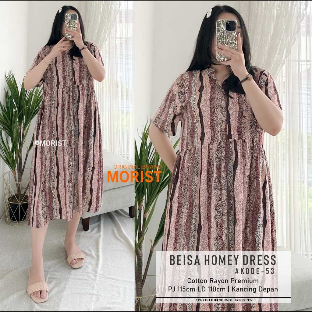 1801 BEISA 53 54 55 56 HOMEY DRESS BY MORIST /   SAMIRA SET HIJAB by AThAYA