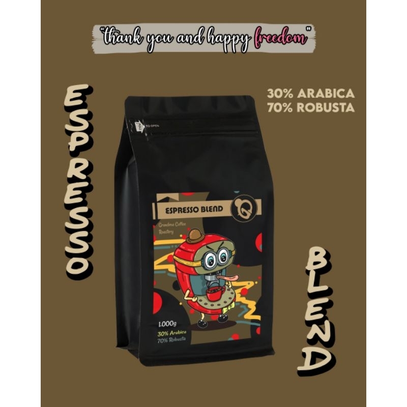 

Kopi Espresso Blend 30% Arabika, 70% Robusta