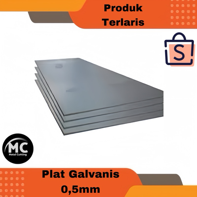 Plat Besi Galvanis / Galvanil Custom Cutting 0.5mm