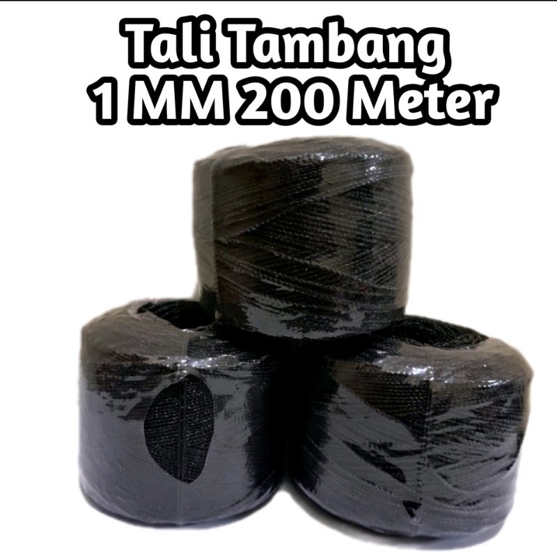 

Tali tambang 1mm 200 meter hitam roll - Tali tambang hitam - Tali kenur - Tali layangan - Tali tampar - Tali Plastik - Tali PE