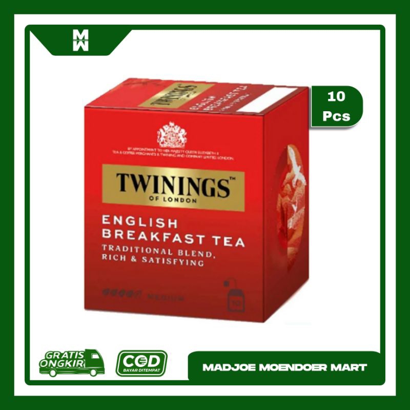 

Twinings English Breakfast Tea Medium Bag 20g (10 × 2g) - Teh Celup