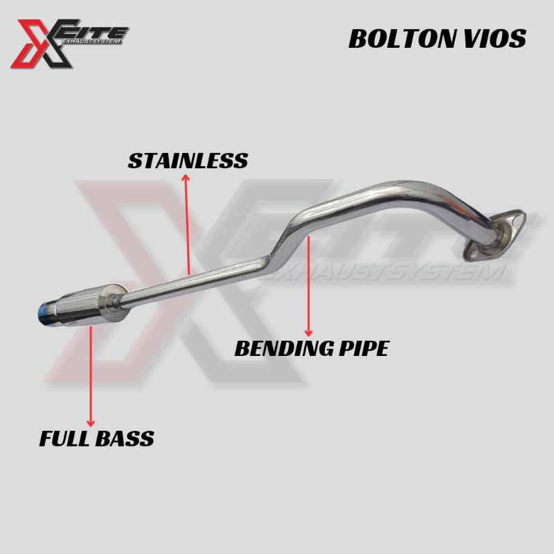 Knalpot Mobil vios gen 1 vios gen 2 vios gen 3 vios limo fullsystem downpipe frontpipe centerpipe bo