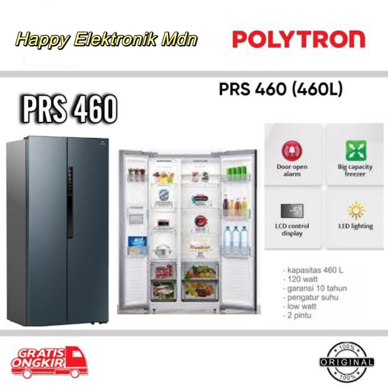 Polytron Prs-460 Polytron Kulkas Side By Side Polytron Kulkas Inverter Polytron 460 L Kulkas Polytro