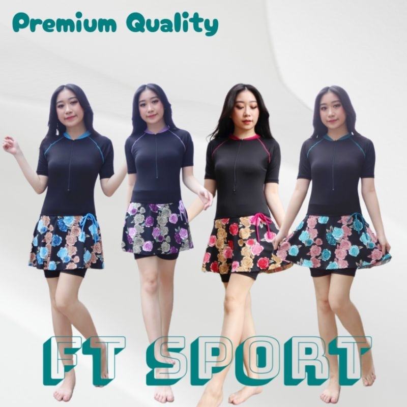 Baju renang wanita dewasa ROK motif/pakaian renang remaja cewek/baju renang perempuan baju renang wa