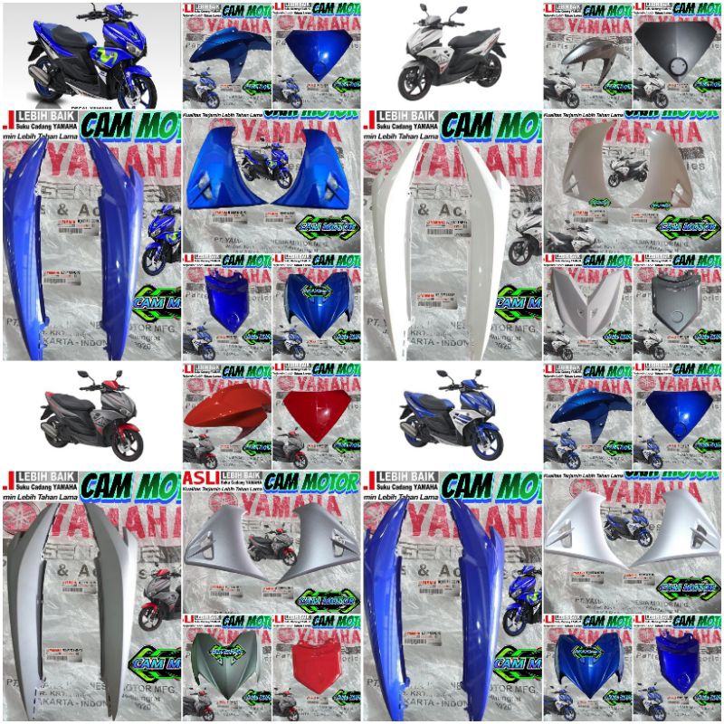 cover paket body bodi halus 8pc aerox125 aerox 125 original yamaha
