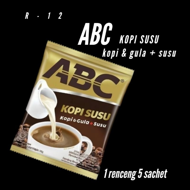 

KOPI ABC SUSU 1 RENCENG ISI 5 SACHET KOPI ABC SUSU KOPI & GULA + SUSU