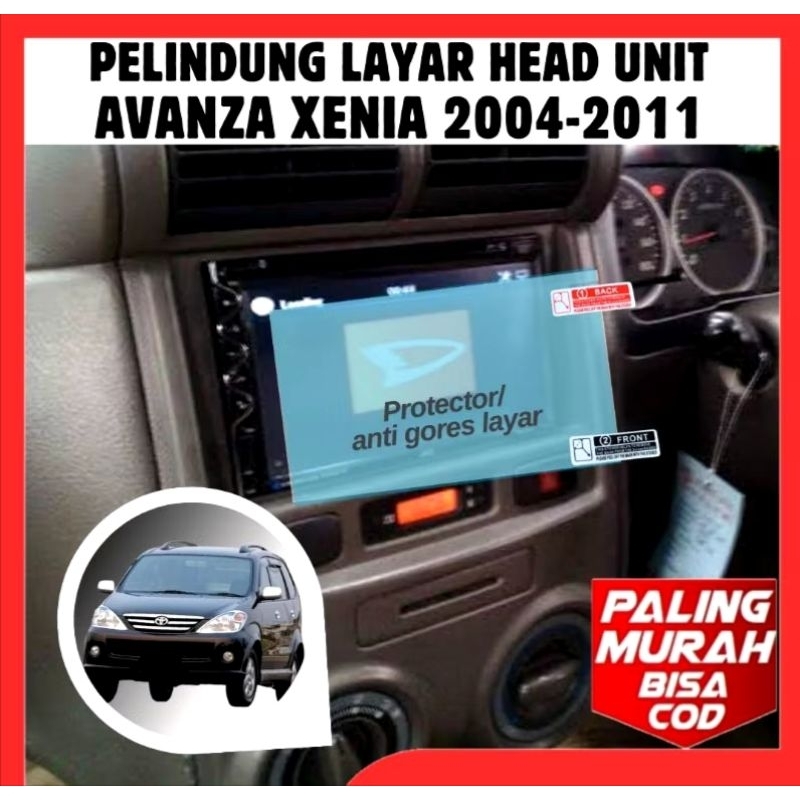 Takut Lecet Layar Tv Avanza/Xenia Anti Gores Layar TV Mobil /Head Unit 2004-2011 Bisa Custom Support