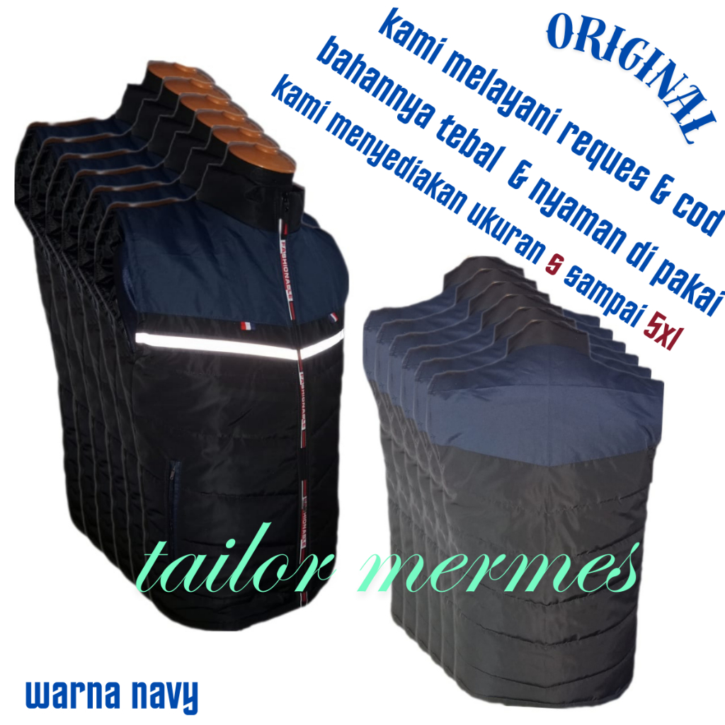 Rompi Pria Terbaru/Rompi Motor Pria murah/Rompi Pria Bisa COD