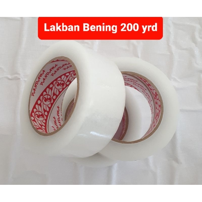 

Lakban Bening 2 inch (45 mm) 200 Yard ECO Pandawa, Kuat Lengket Murah