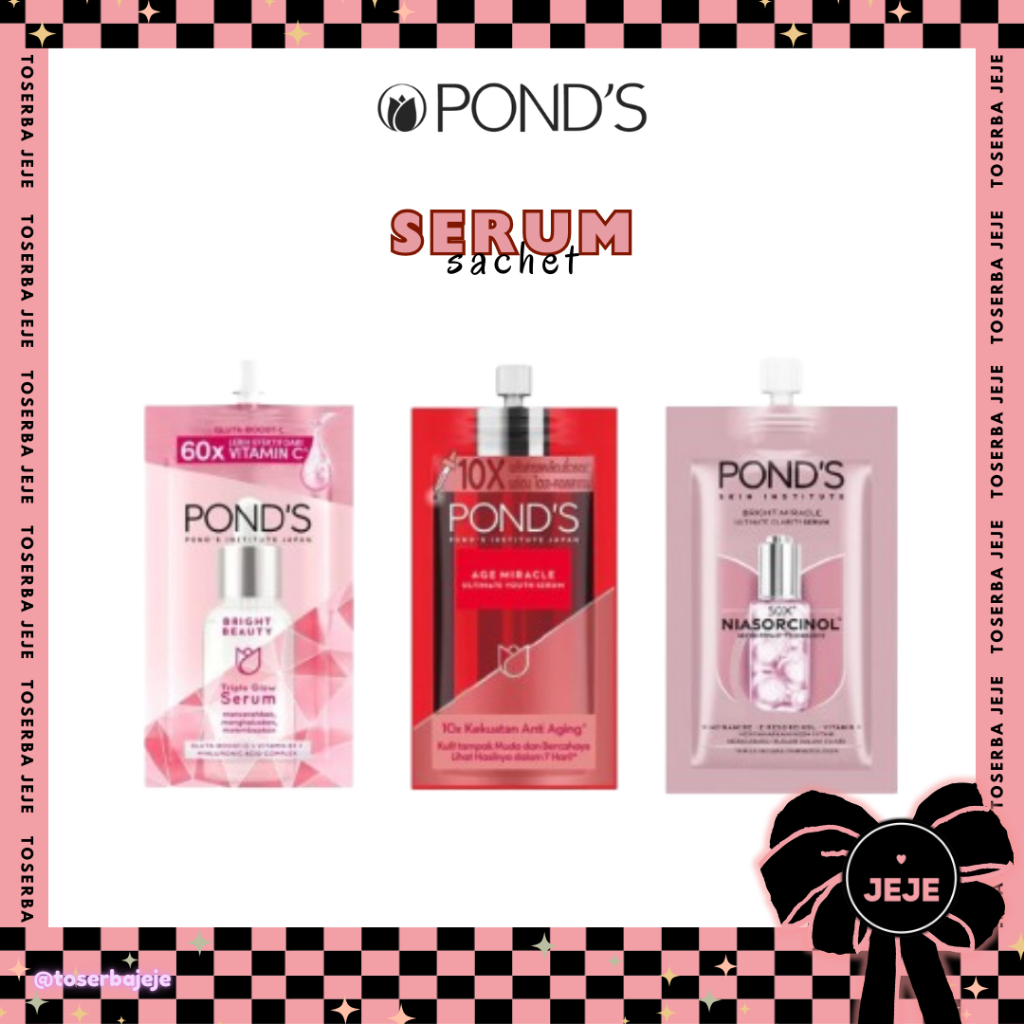 Pond's Serum 7.5ml Sachet | Ponds Bright Beauty Triple Glow | Age Miracle