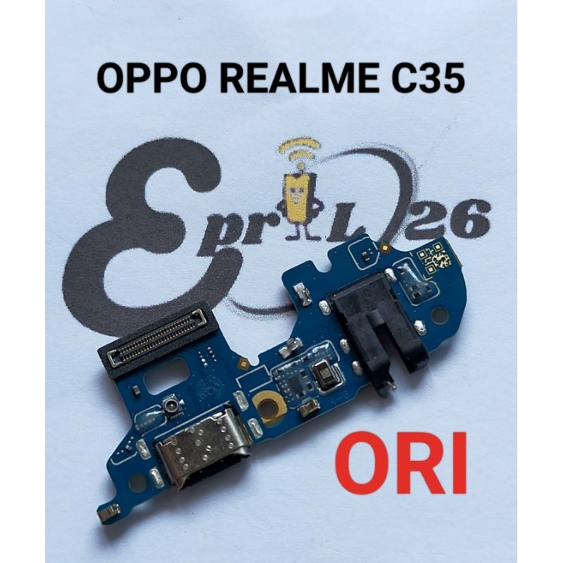 CONNECTOR CHARGER OPPO REALME C35 ORI PLUS IC PAPAN KONEKTOR CAS REALME C35
