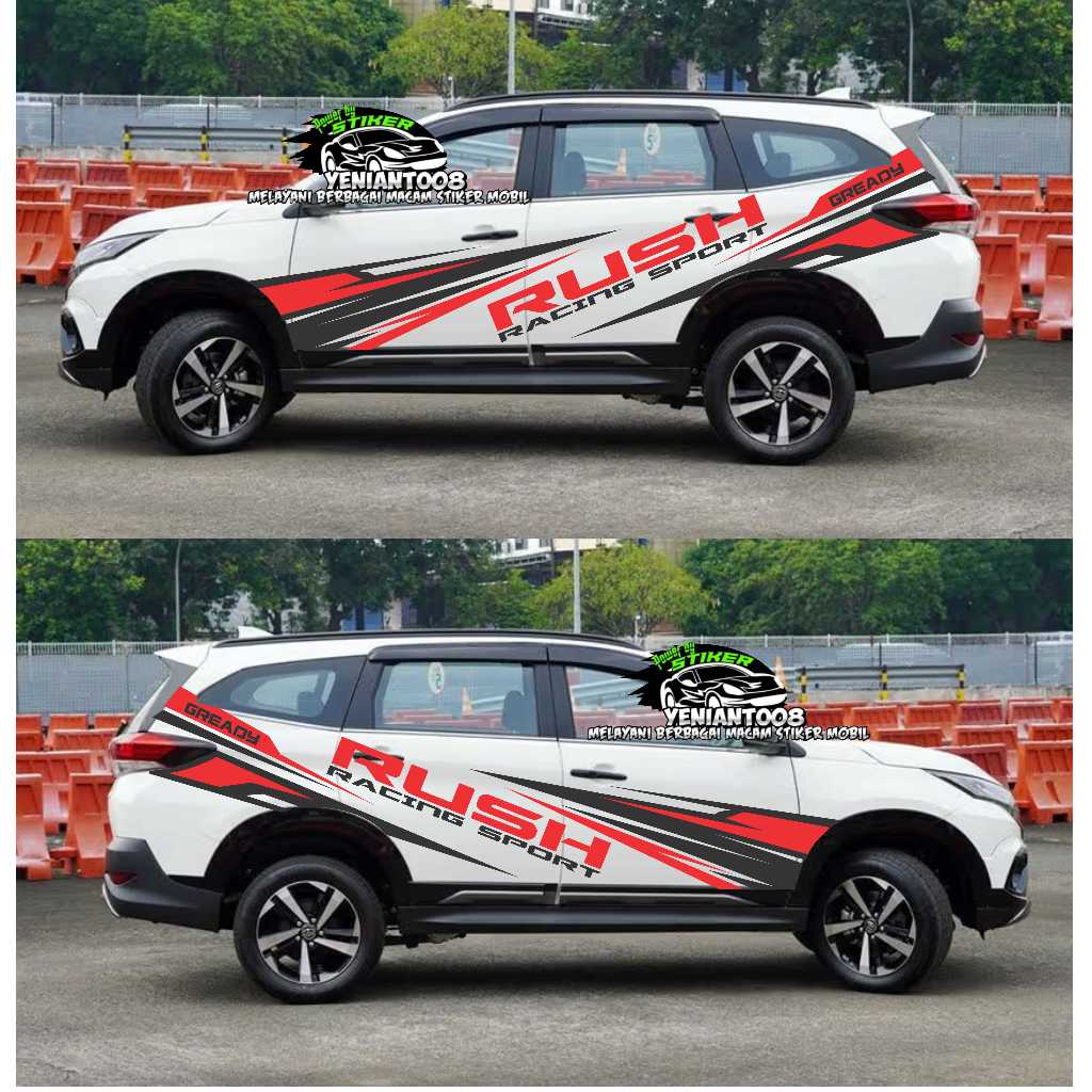 Stiker Striping Mobil RUSH Stiker Cutting RUSH Adventure Stiker Mobil Daihatsu RUSH Terbaru