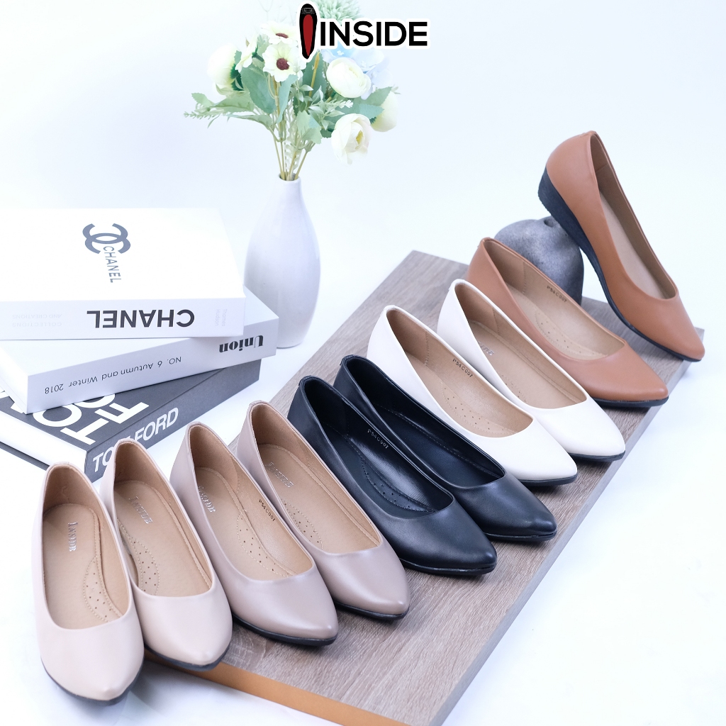 INSIDE Jiu Sepatu Wedges 3CM Flatshoes Wedges Wanita Sepatu Wanita Kerja Hak 3cm Loafers