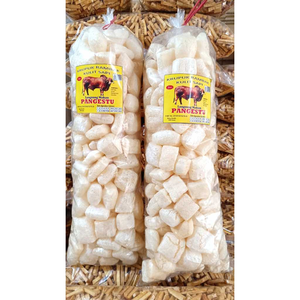 

Kulit Rambak Sapi Dorodok Asin Pedas 500gr Kulit Rambak Sapi Kemasan Jumbo Asin Gurih Kerupuk Kulit
