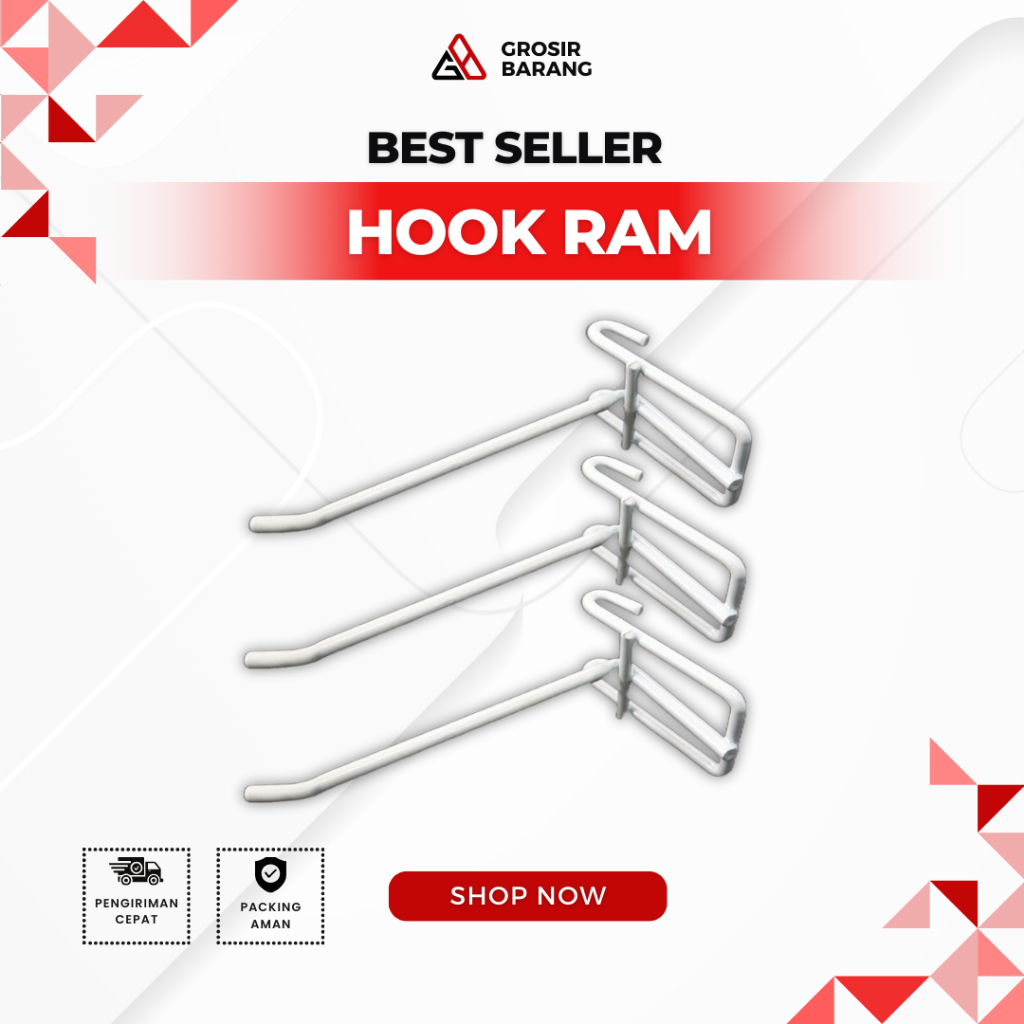 Hook ram Putih Gantungan Aksesoris HP Perlengkapan Display Counter Konter