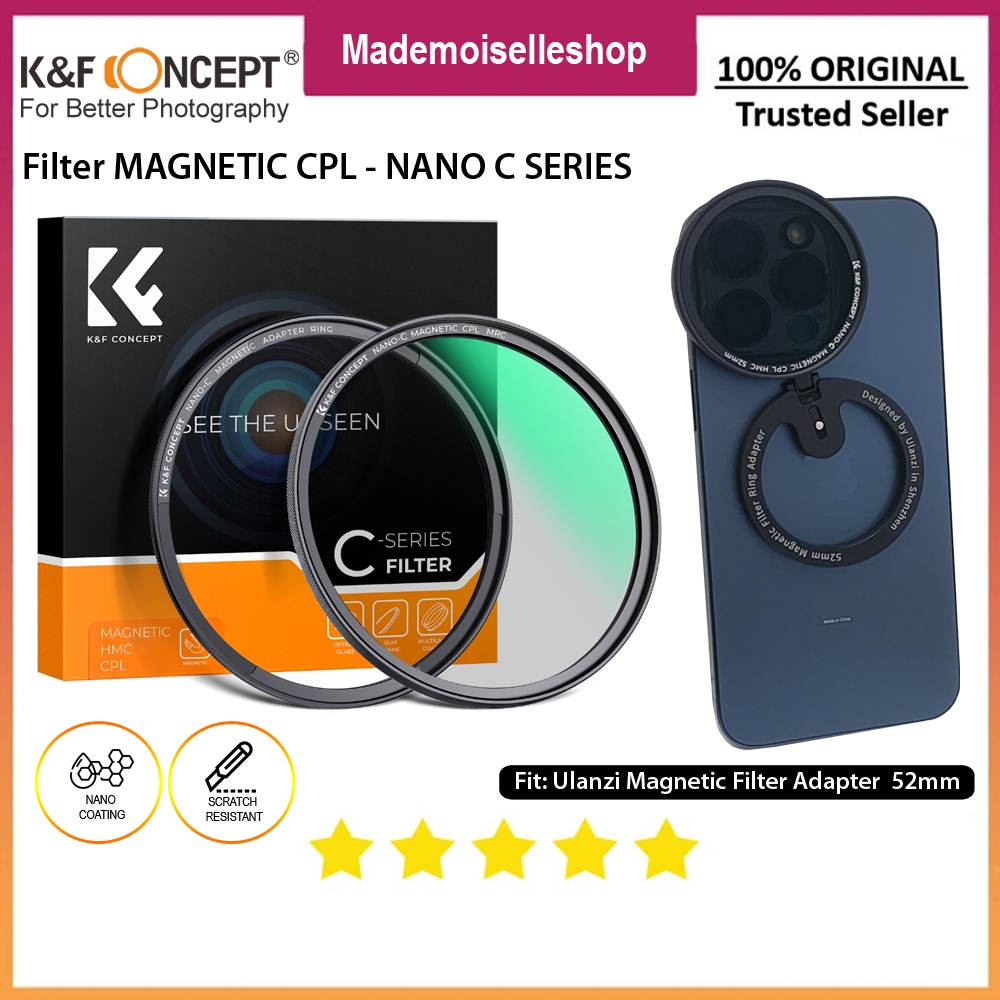 KNF CONCEPT Magnetic Filter CPL 52mm - Nano Coating C Series - Support Ulanzi Magnetic Filter
