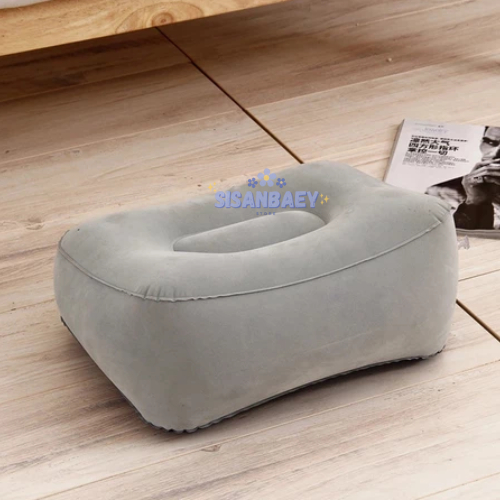 Bantal Angin Tempat Sandaran Penyangga Kaki Empuk Bantal Pompa Tiup Inflatable Travel Pillow Portabl