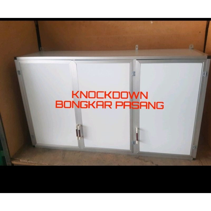rak lemari gantung  kitchen set atas aluminium knockdown