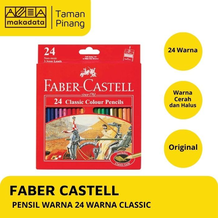 

PENSIL WARNA / COLOUR PENCIL FABER CASTELL 24 WARNA CLASSIC