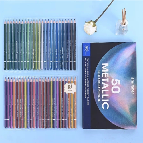 

Pen Pensil Pewarna Brutfuner Warna Metallic Pencil Perlengkapan Gambar Lukisan 50 Pcs Good Quality